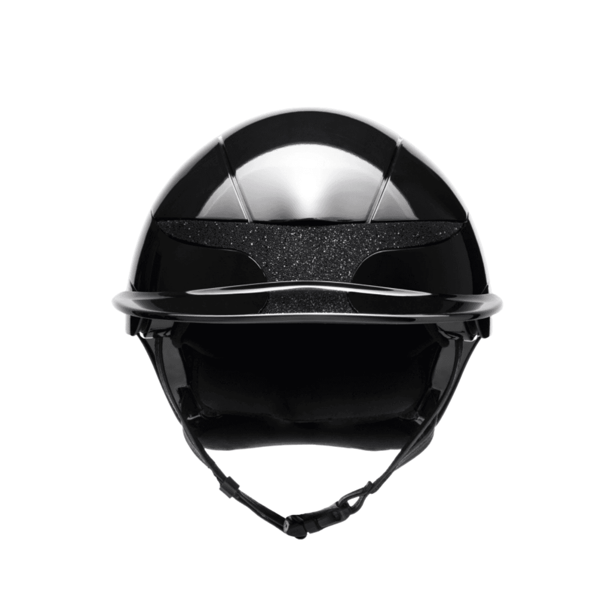 XANTO - glossy black helmet with Swarovski crystals on the front band and standard visor
