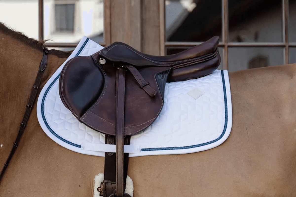 Kentucky Saddle Pad Glitter Rope white/navy