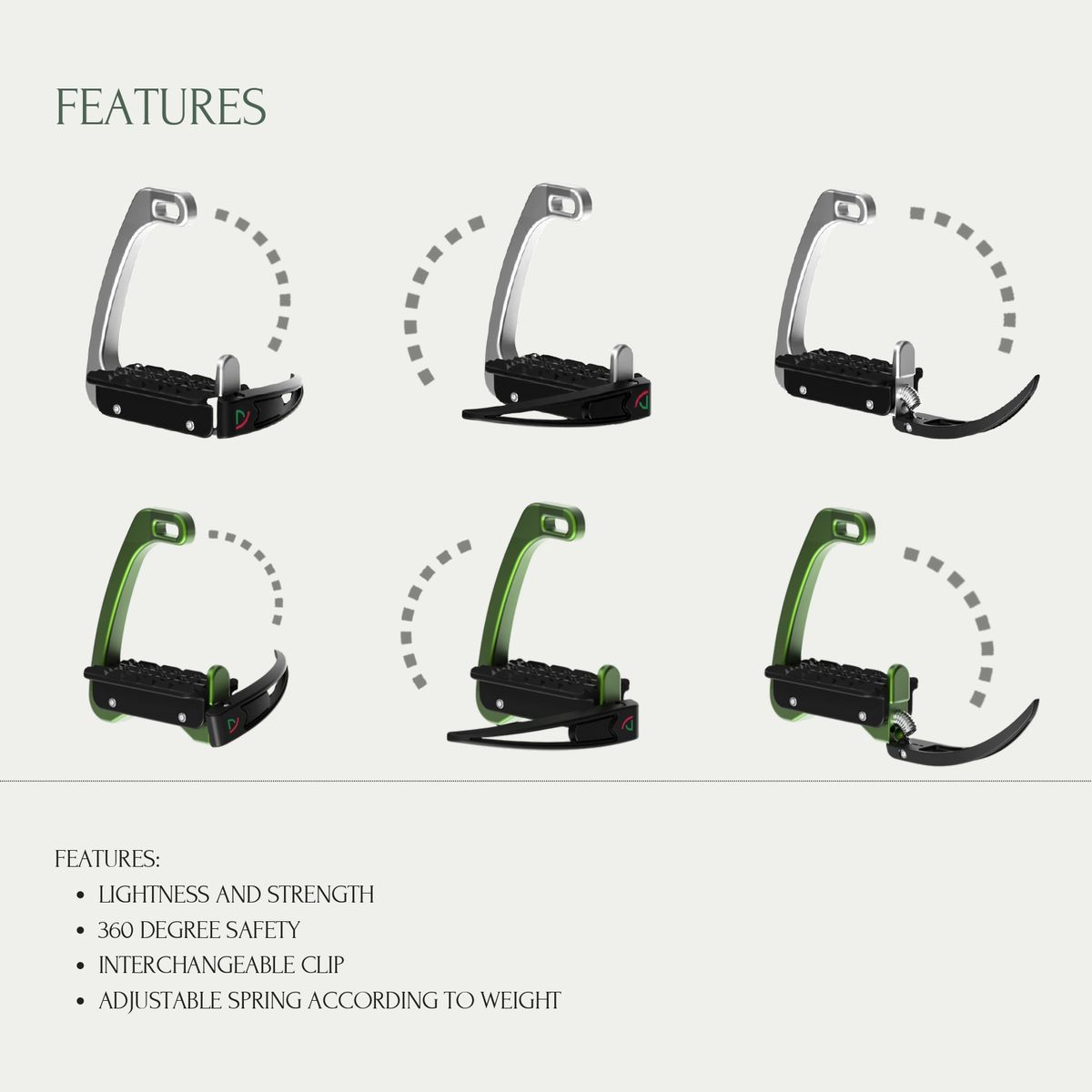 Safe Riding S3 Sikkerhetsstigbøyle - Velvet Ice Grey