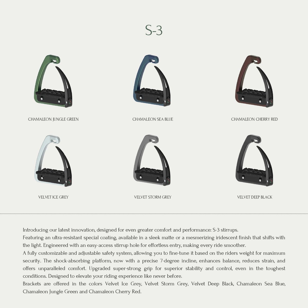 Safe Riding S3 Sikkerhetsstigbøyle - Velvet Deep Black