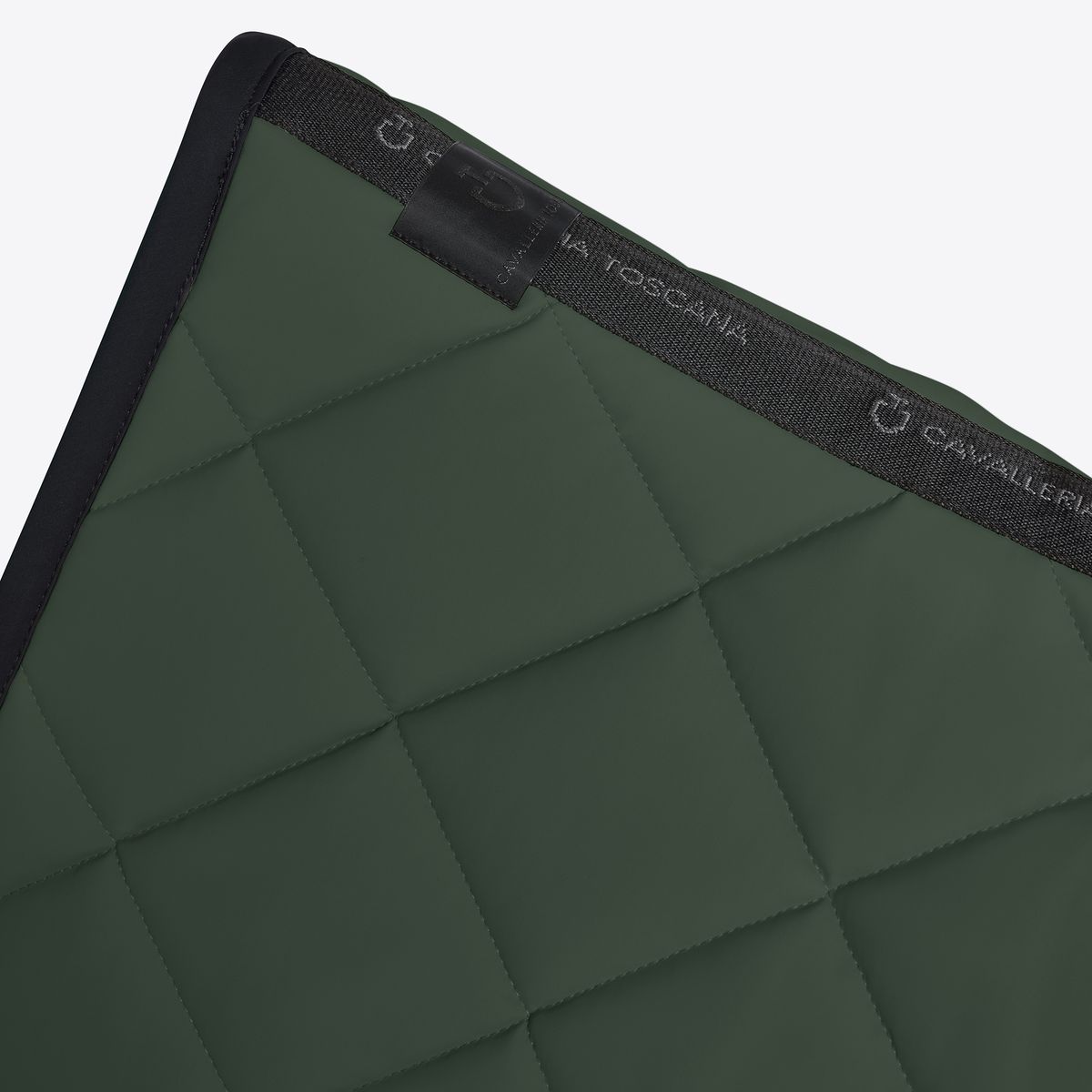 Diamond Quilted Jersey Dressage Saddle Jungle Green/black